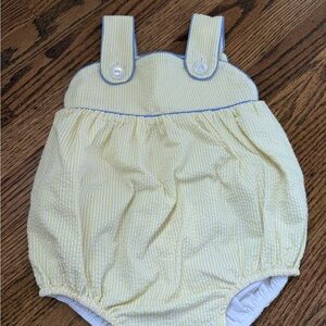 The Beaufort Bonnet Company Yellow and Blue Seersucker Bubble